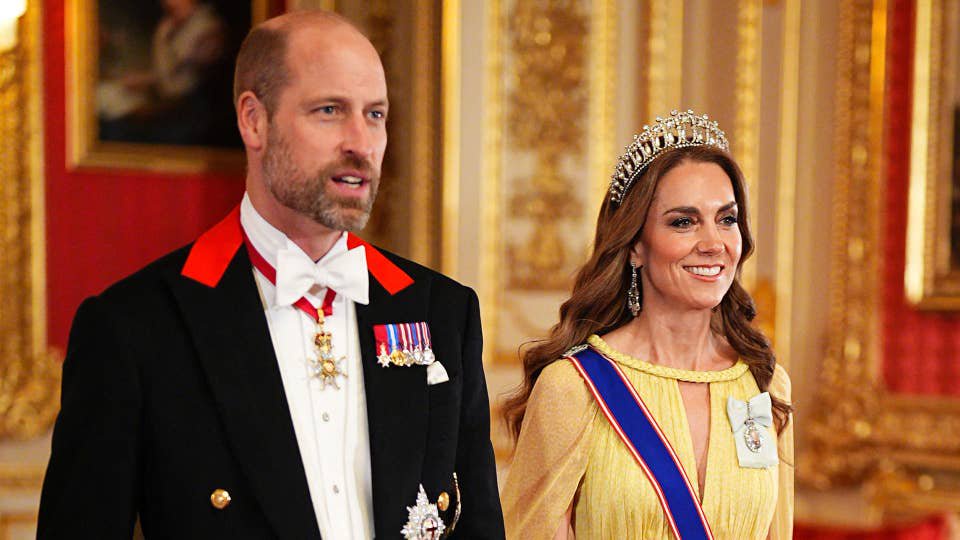 Princess Kate and Prince William put on united front at state banquet after Prince Harry’s bombshell confession – best photos