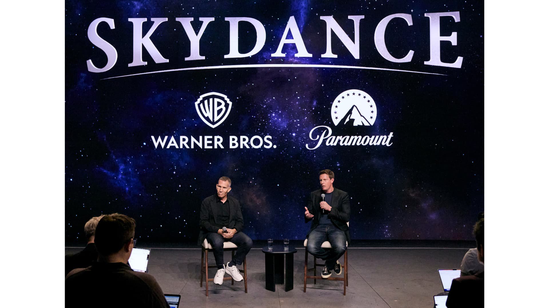 Skydance co-CEOs Ellison and Kreiz speak with CNBC days after finalizing WBD acquisition