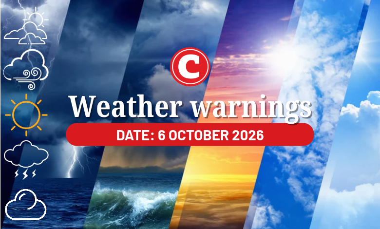 Tuesday’s weather: Thunderstorms, strong winds and rough seas