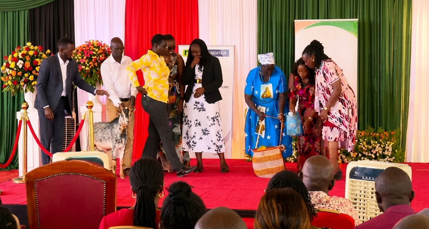 Rachael Ruto Receives Goodies After Handing Over New Homes For 53 Victims of Marakwet Landslide