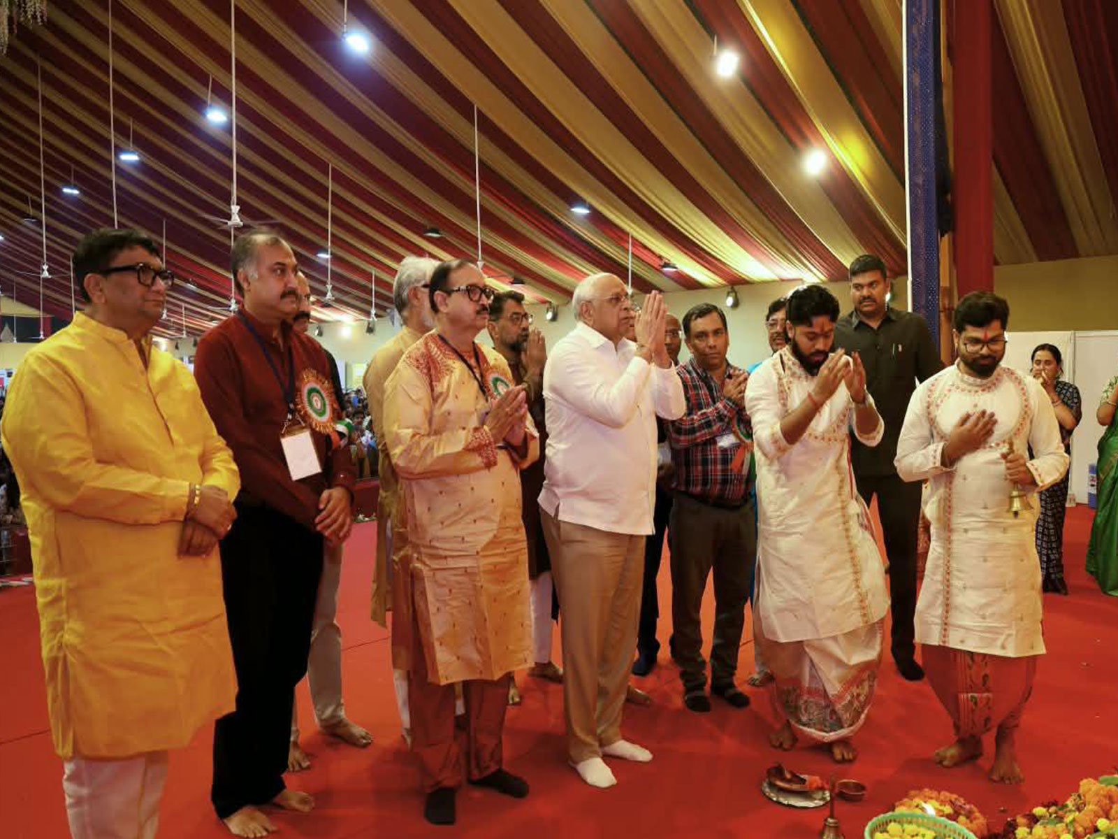 Gujarat CM Bhupendra Patel participates in 89th Kalibari Durga Puja Mahotsav, prays for well-being of people of State