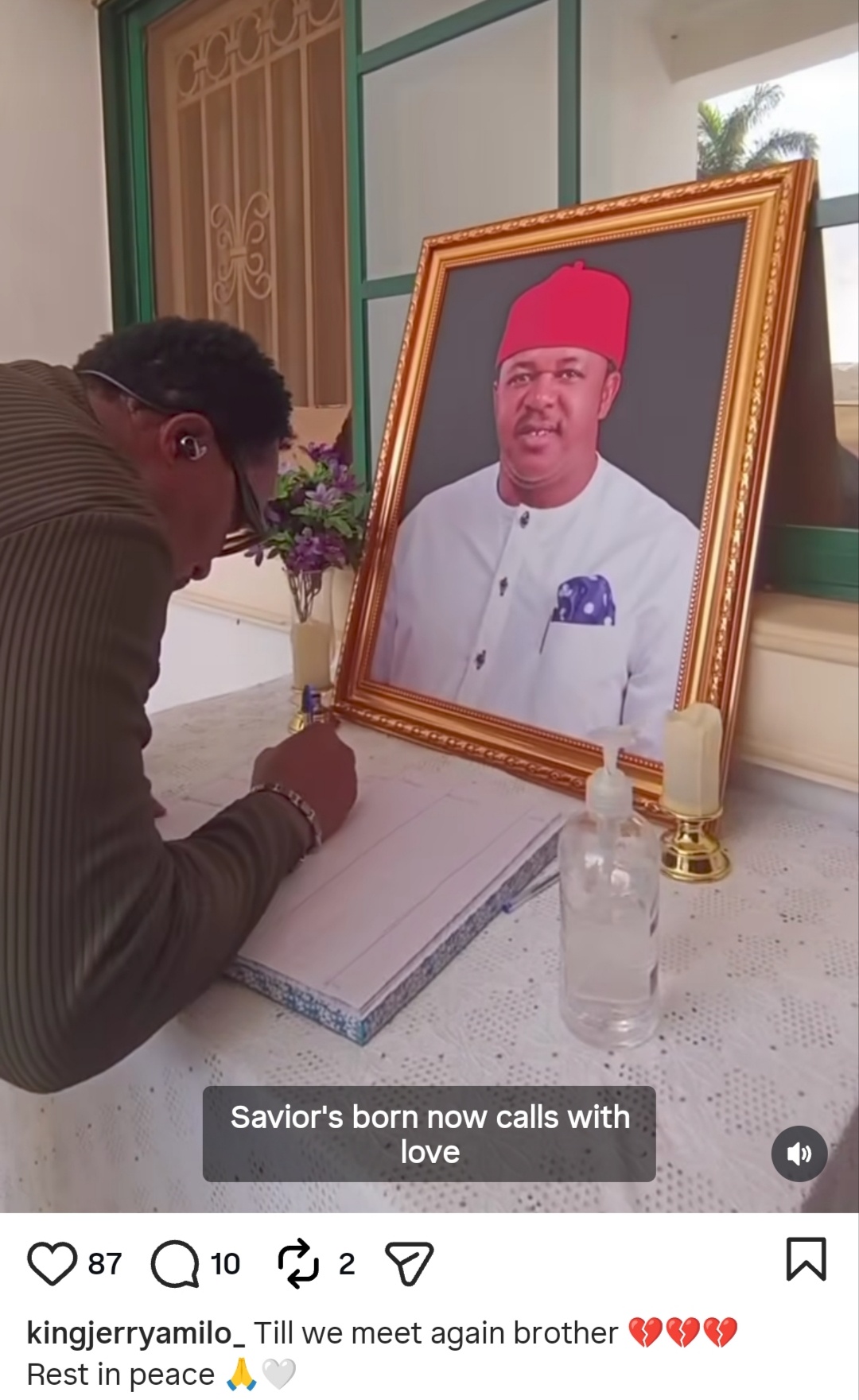 Actor Jerry Amilo Pays Condolence Visit To Late Francis Duru’s Family