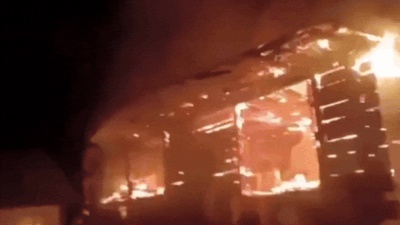 Watch: Massive fire destroys 8 houses, several cowsheds in J&K’s Kishtwar
