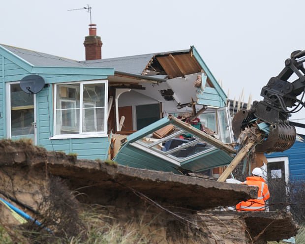 Coastal erosion in England has claimed at least 183 homes in past 16 years