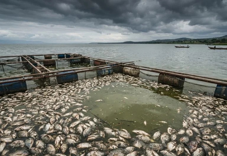 Kisumu Farmers Lose Millions As 24,000 Fish Die Suddenly In Lake Victoria Cages Right Before Harvest