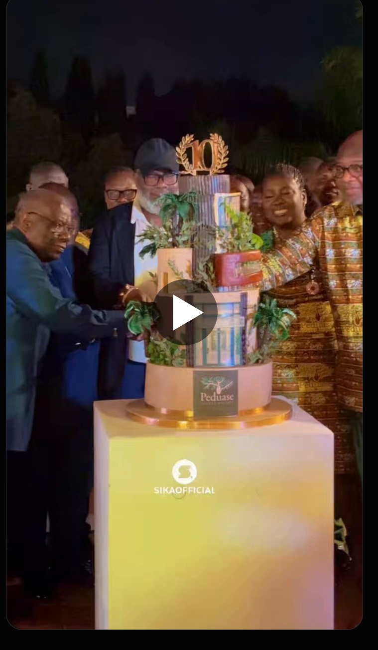 Luxury Height Open at Peduase Valley Resort as Dr. Randy Abbey and Chief of Staff Cut Inaugural Cake