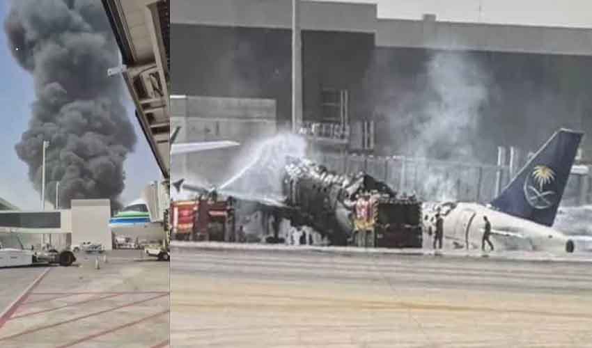 Saudia Airlines plane damaged at Riyadh airport in Houthi attack