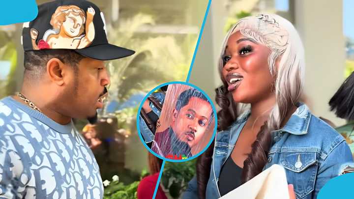 Mike Ezuruonye Receives Framed Portrait of Himself in Ghana Ahead of Lil Win’s Movie