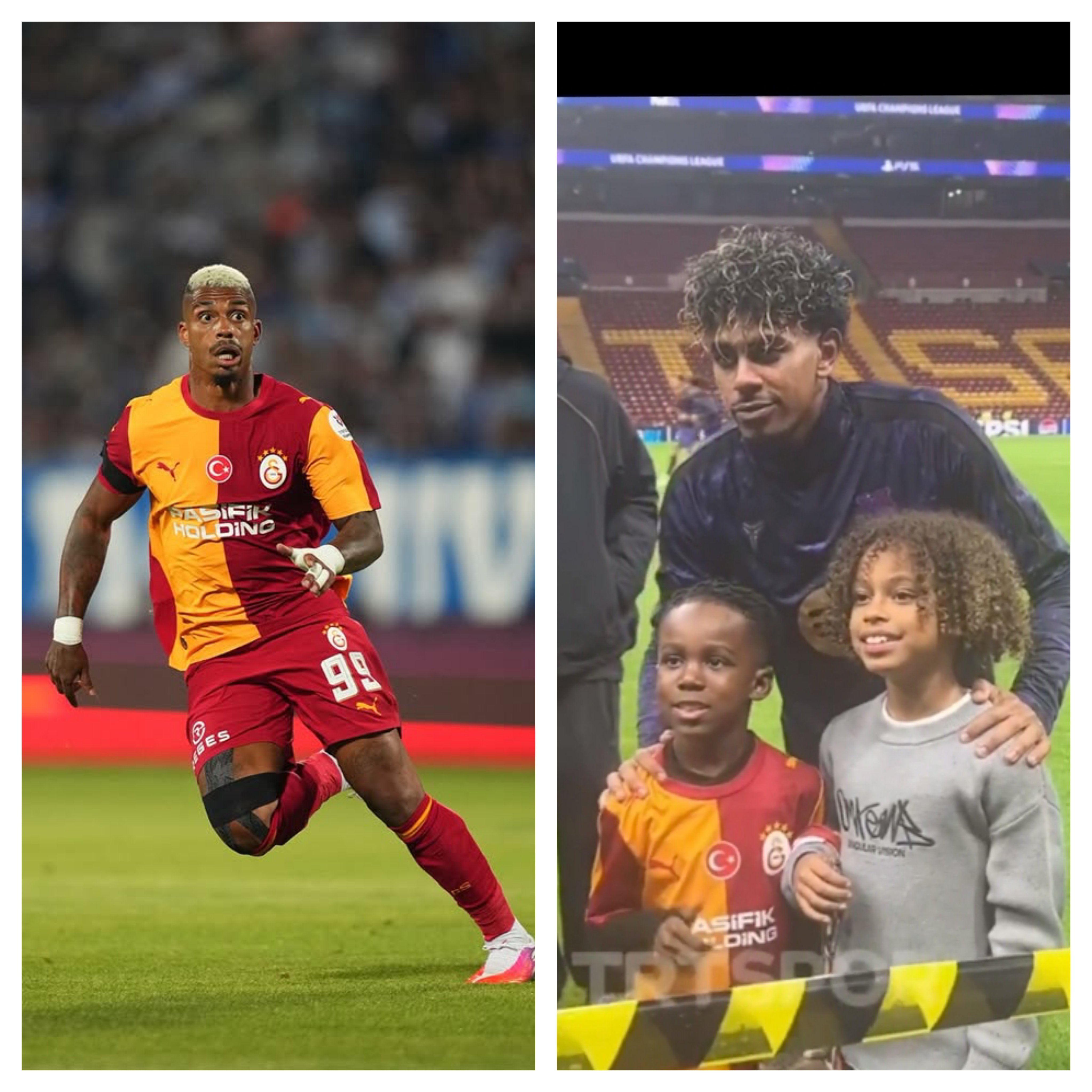 Fans React To Video Of Lamine Yamal Taking A Picture With Mario Lemina’s Son After The Game