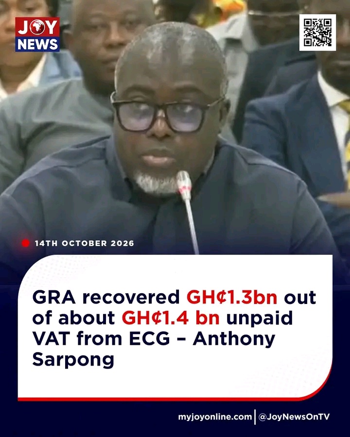 GRA Recovers GH¢1.3 Billion of GH¢1.4 Billion Unpaid VAT from ECG – Anthony Sarpong