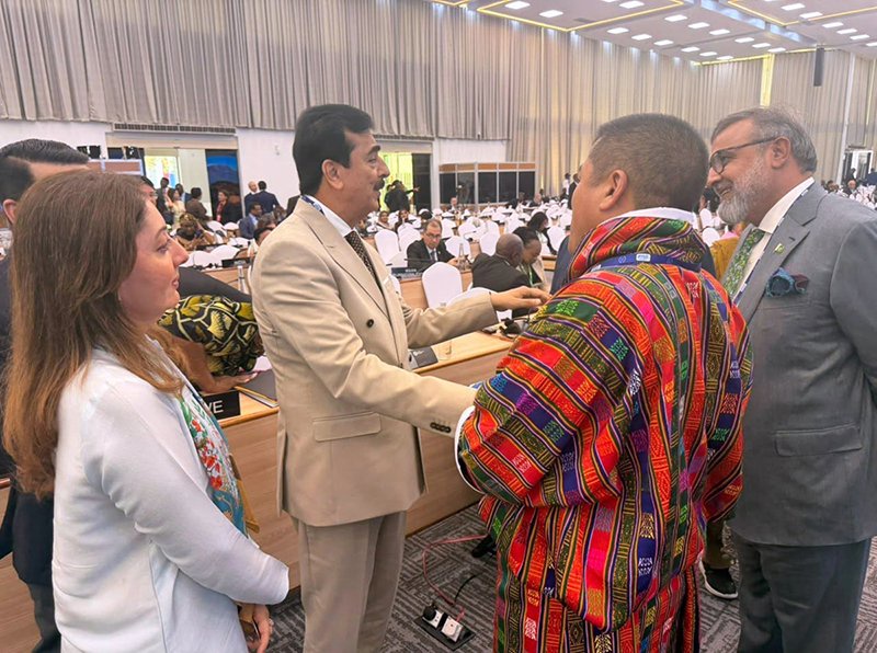 Chairman Senate, Syed Yousaf Raza Gilani in a meeting with parliamentary delegation from Bhutan on the sidelines of the 153rd Assembly of the Inter-Parliamentary Union (IPU) held in Arusha, United Republic Of Tanzania.