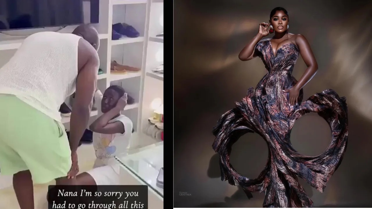 Video of Nana Akua Addo’s husband beating their daughter