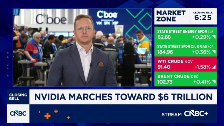Nvidia’s $6-trillion milestone looms. Here’s when options traders see it happening
